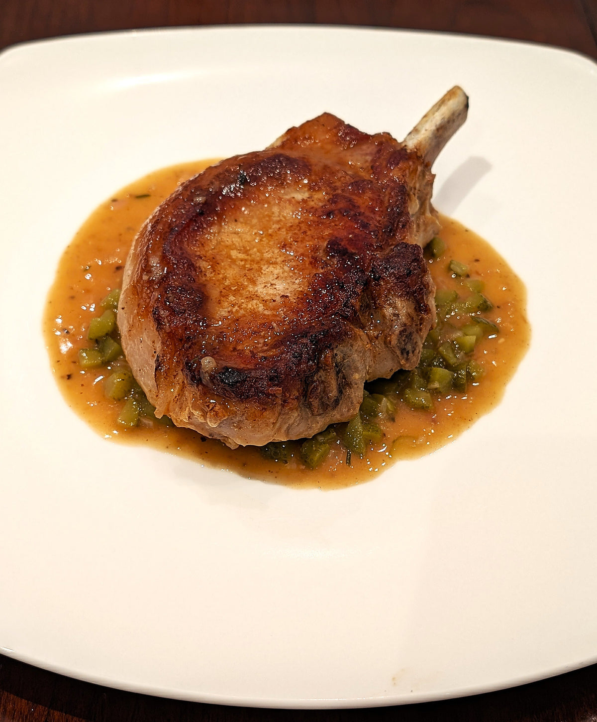 Pan Fried Pork Chops with Sauce Charcutière
