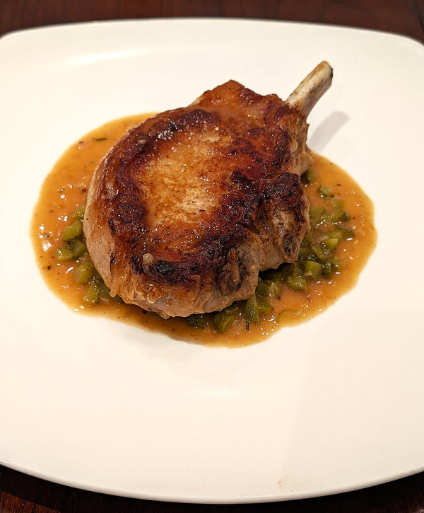 Pan Fried Pork Chops with Sauce Charcutière