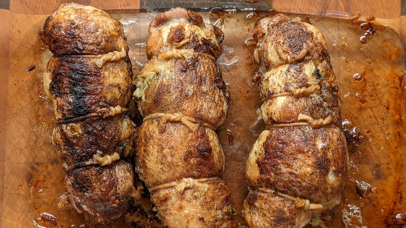 Chicken Ballotines Stuffed with Rice and Sausage