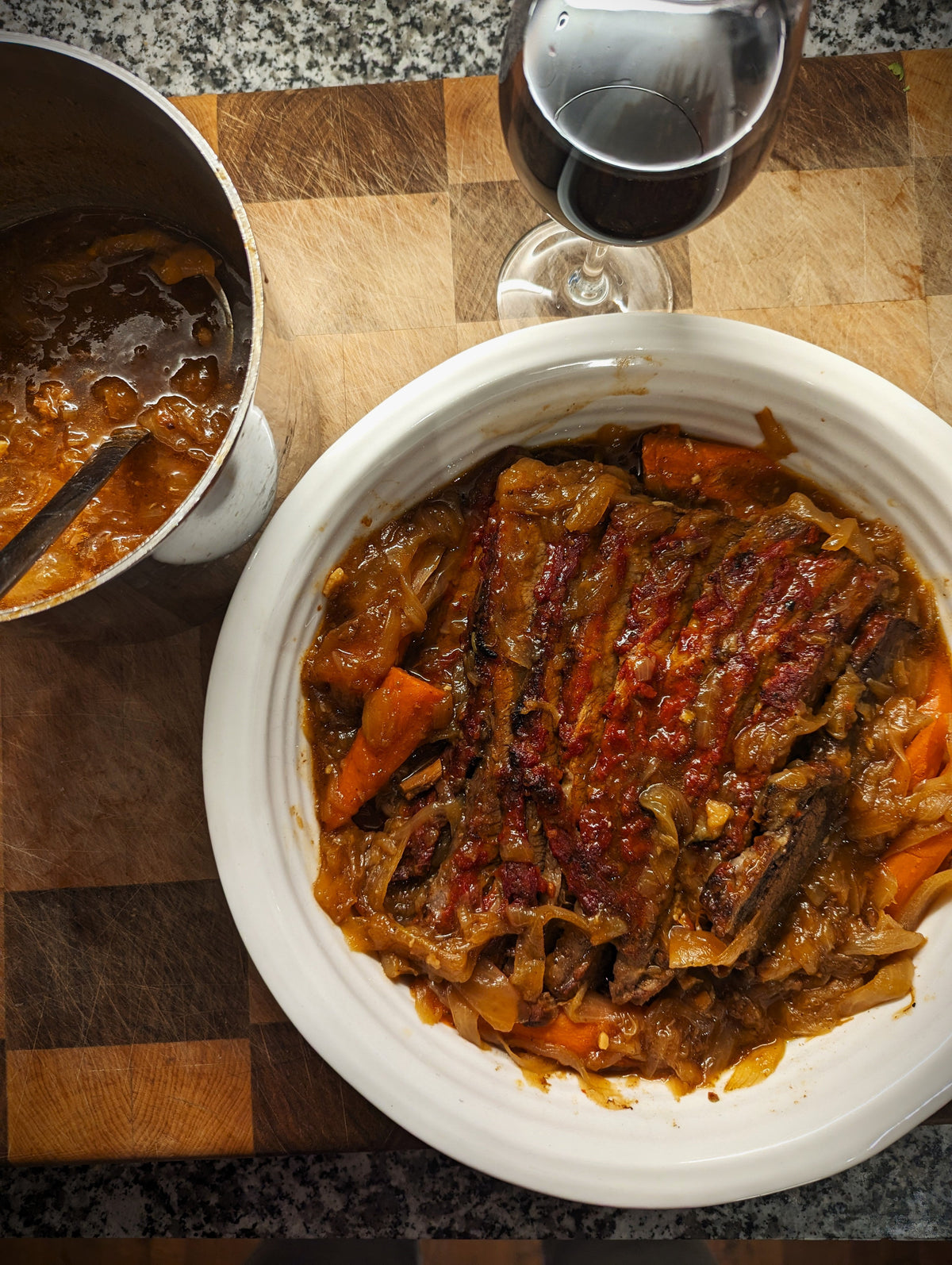 Braised Brisket Smothered in Onions