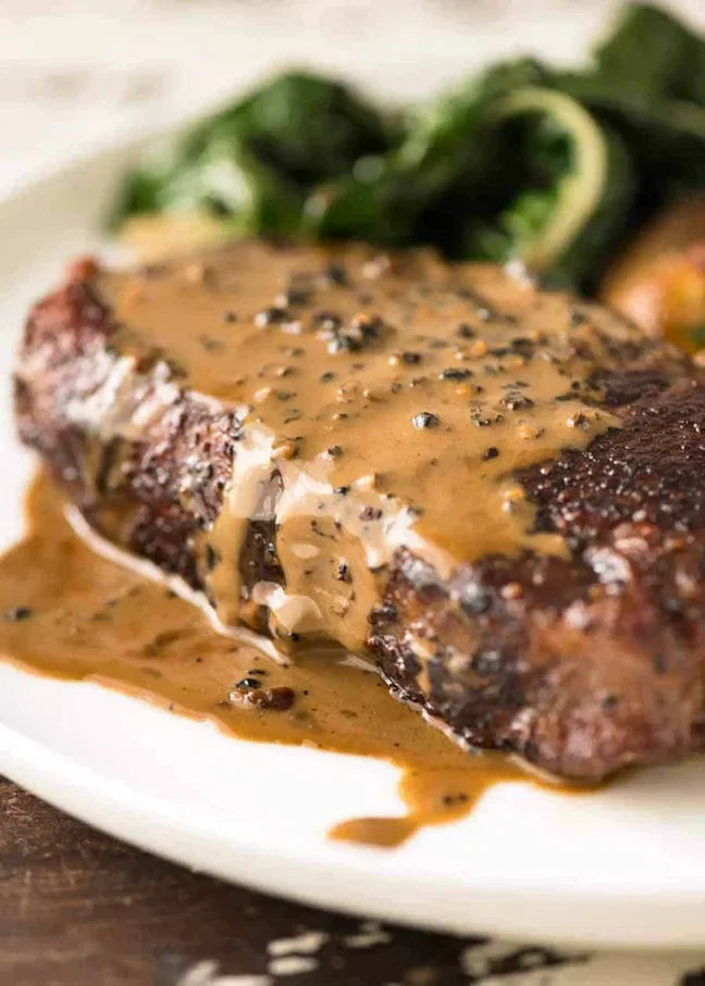 Top Sirloin Steak with Peppercorn Sauce