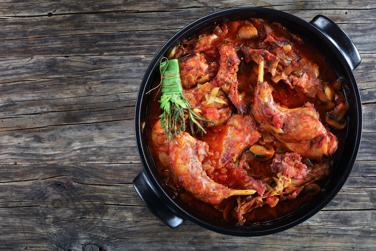 Recipe of the Week: Rabbit Stewed with Capers, Preserved Lemon, and Green Olives