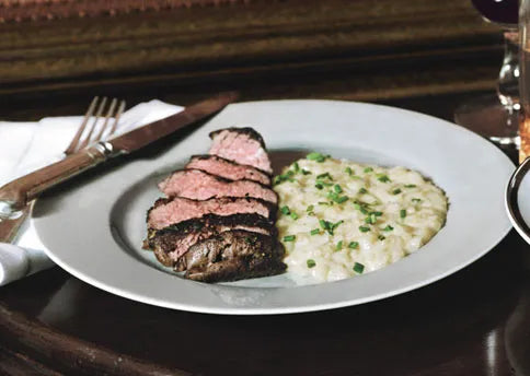 Bavette with Roasted Cauliflower Risotto