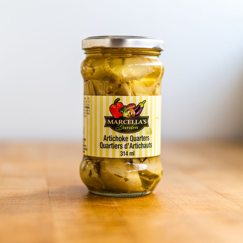 Marcella's Garden: Marinated Artichoke Quarters