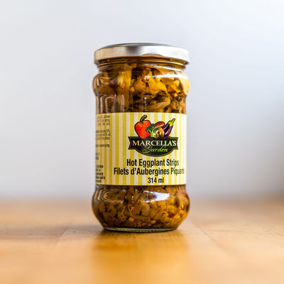 Marcella's Garden: Marinated Hot Eggplant Strips