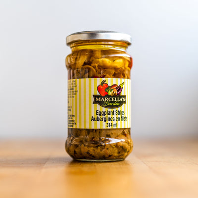 Marcella's Garden: Marinated Eggplant Strips